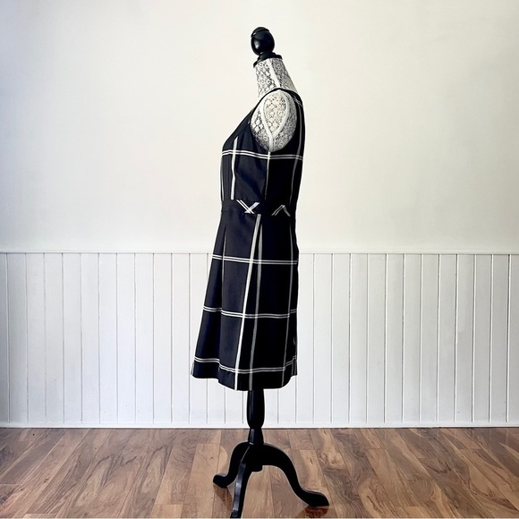 Gap Black Plaid Sleeveless Dress Size 6 - Picture 6 of 13